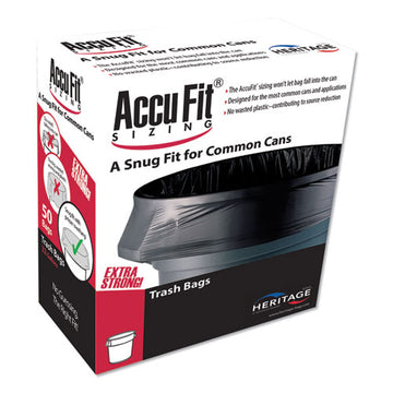 AccuFit® Linear Low Density Can Liners With Accufit Sizing, 23 Gal, 0.9 Mil, 28" X 45", Black, 300-carton freeshipping - TVN Wholesale